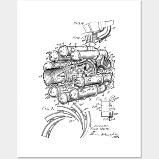 aircraft propulsion system and power unit Vintage Patent Hand Drawing Posters and Art